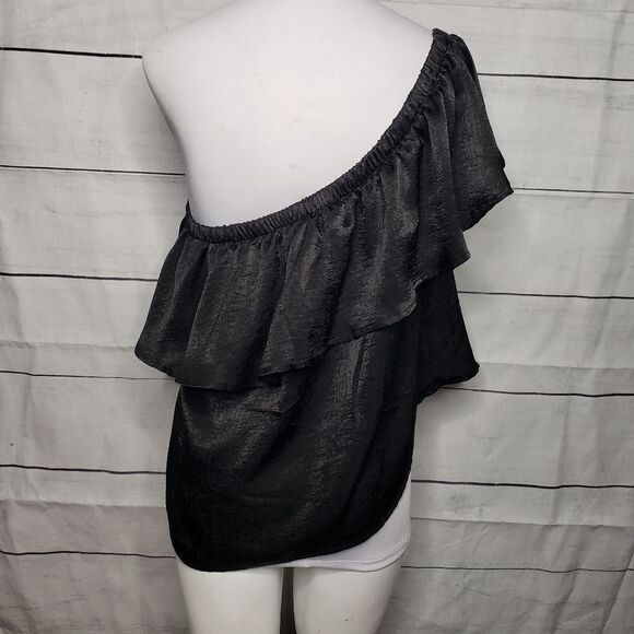 Urban Outfitters One shoulder black club top Large - Picture 5 of 6